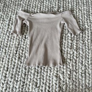 Bardot off the shoulder knit top
